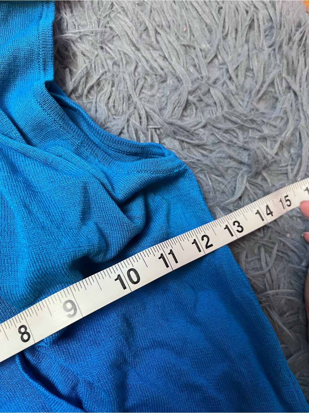Zara Blue Cape Sleeveless Knit Maxi Dress - Picture 5 of 7